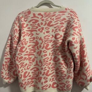 pink cheeta sweater